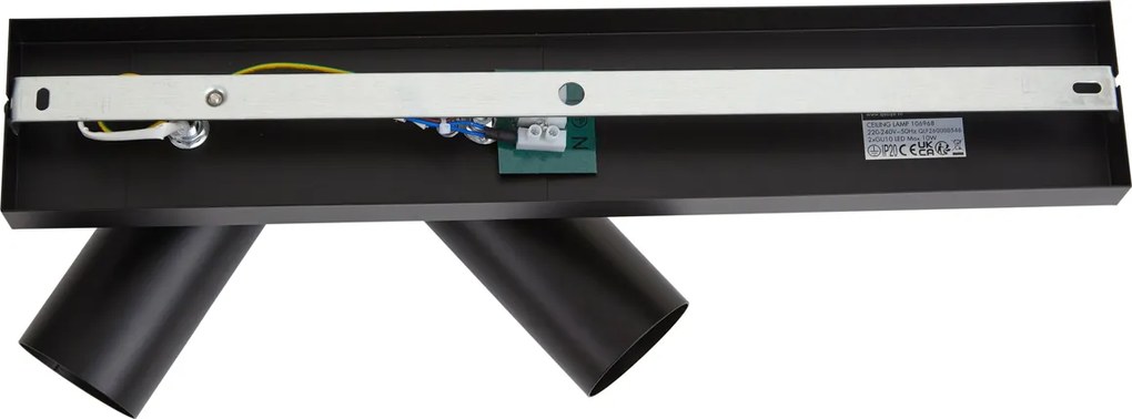 Faretto da soffitto moderno nero a 2 luci orientabili - Renna