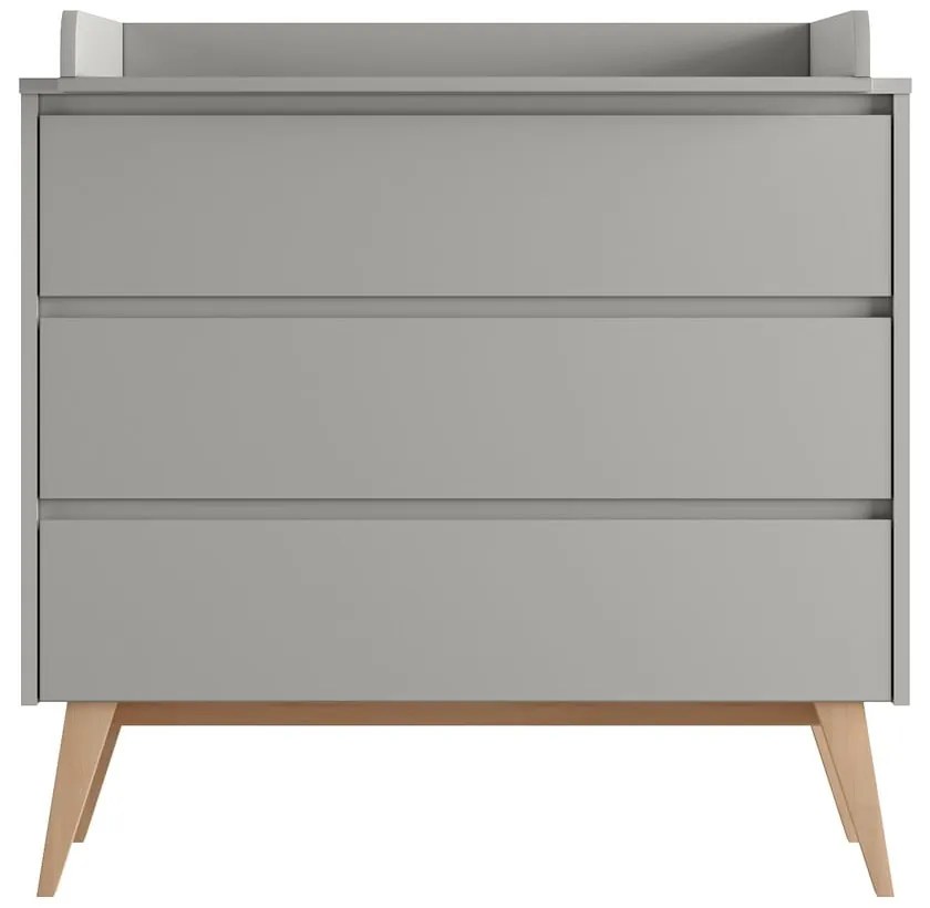 Cassettiera bassa grigia per bambini 100x52,5 cm Swing - Pinio