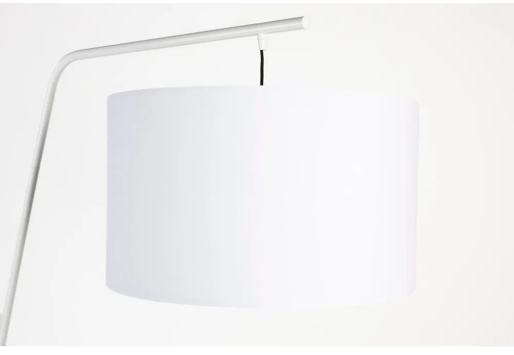 Lampada da terra bianca con paralume in tessuto (altezza 220 cm) Martine - White Label