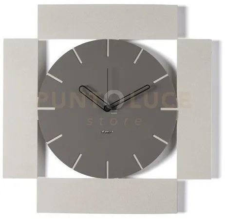 Orologio da parete minimal radical avorio,fango