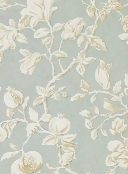 Tapete Magnolia & Pomegranate von Sanderson - Grey Blue
