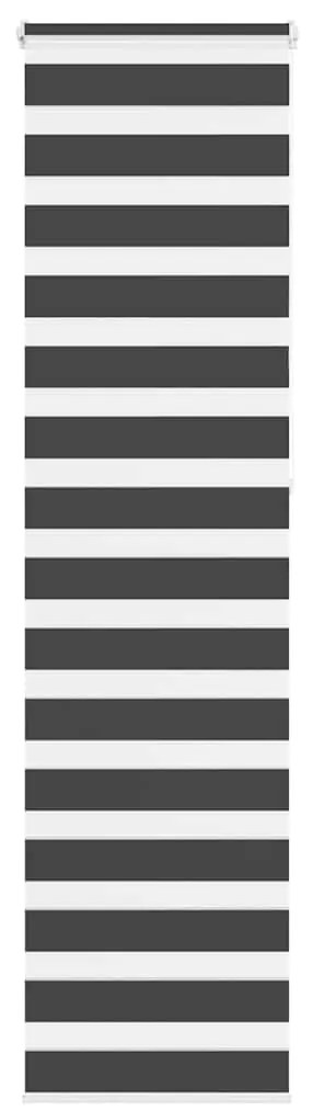Tenda A Rullo Zebra Nero Larghezza Tessuto 50,9 Cm Poliestere /