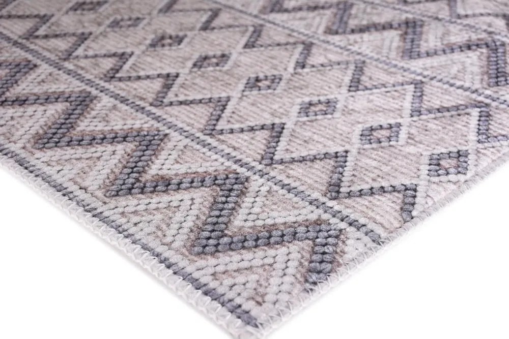 Passatoia grigia lavabile 80x200 cm Zig Zag – Vitaus