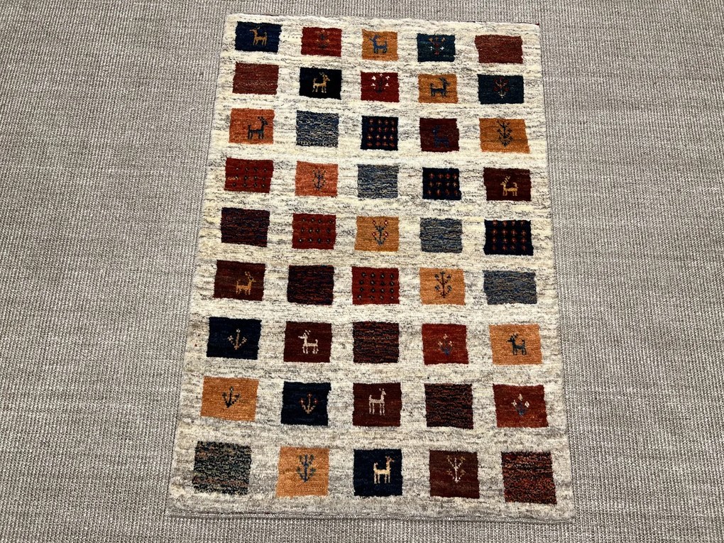 Gabbeh Tappeto 80 x 120 (Iran) Annodato A Mano