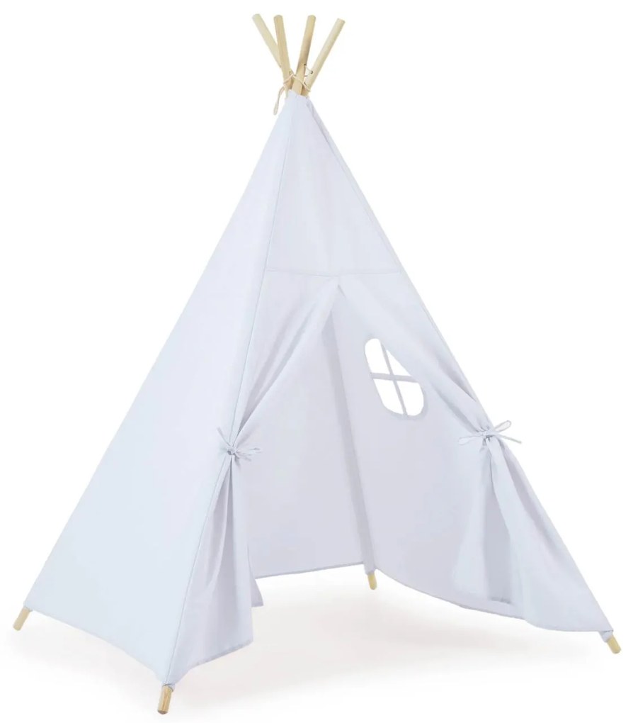 Kave Home - Tipi Darlyn 100% cotone blu e gambe in legno massello di pino