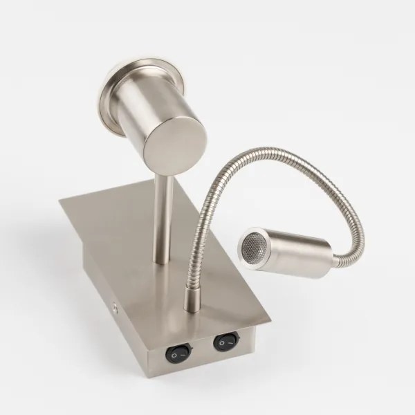 Brilagi - LED Lampada flessibile da muro NUBILA 1xE27/25W/230V + LED/3W cromo opaco