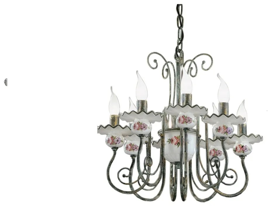 8-light chandelier Ferroluce Classic Sanremo C410/8