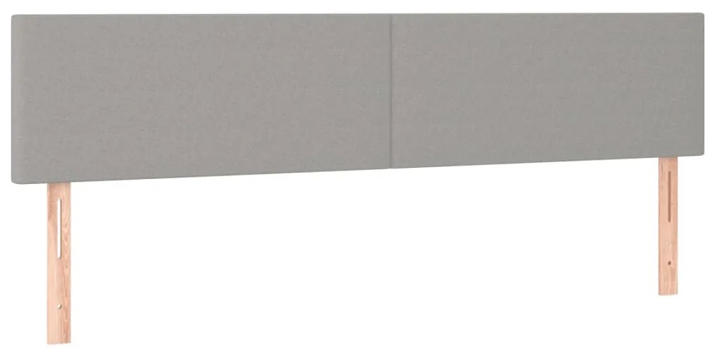 Testiera a led grigio chiaro 160x5x78/88 cm in tessuto
