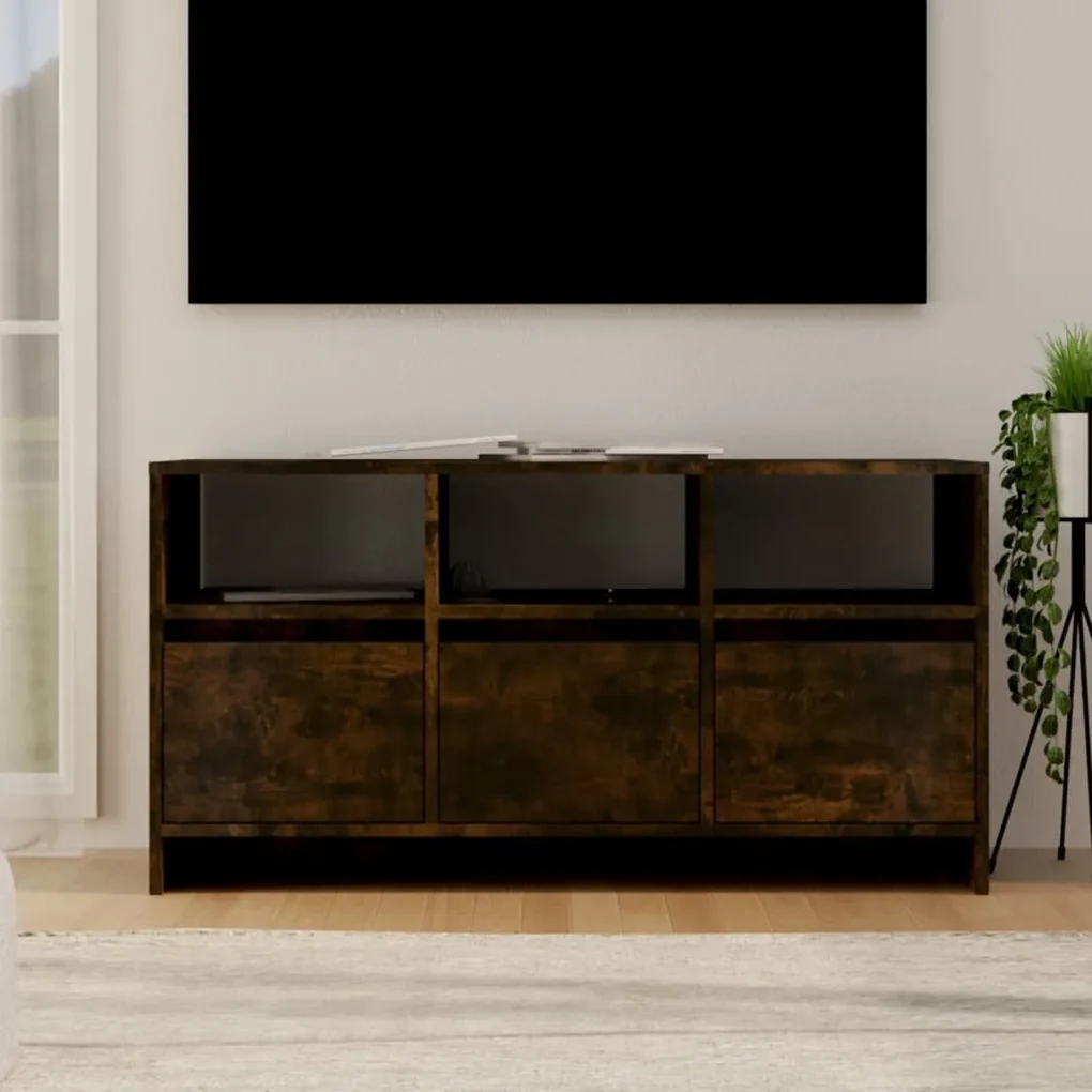 Mobile porta tv rovere fumo 102x37,5x52,5 cm in truciolato