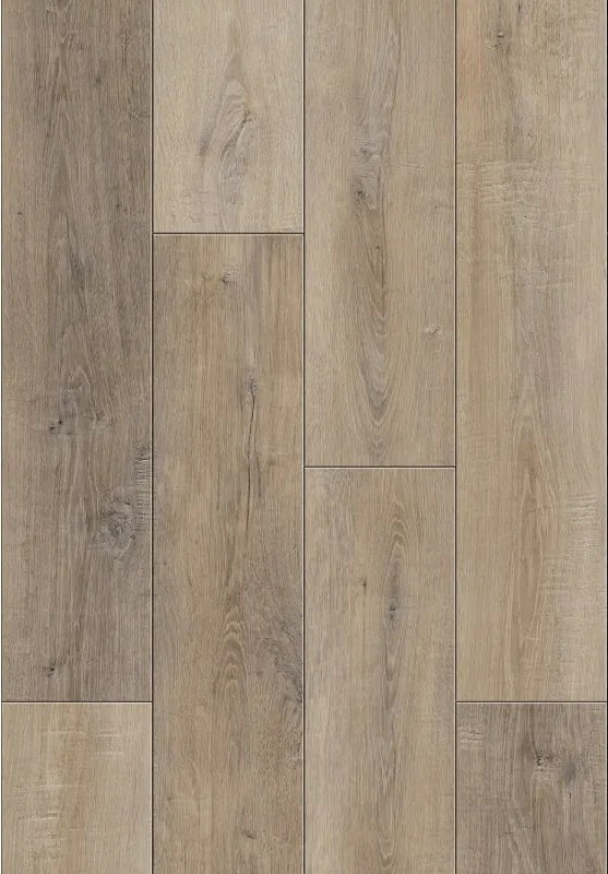 Mexen Casa Grande pannelli in vinile 1227 x 187 mm LVT Dryback 2,5 mm, base PVC, 4 V-Fuga, Rovere - F1314-1227-187-255-4V1-01