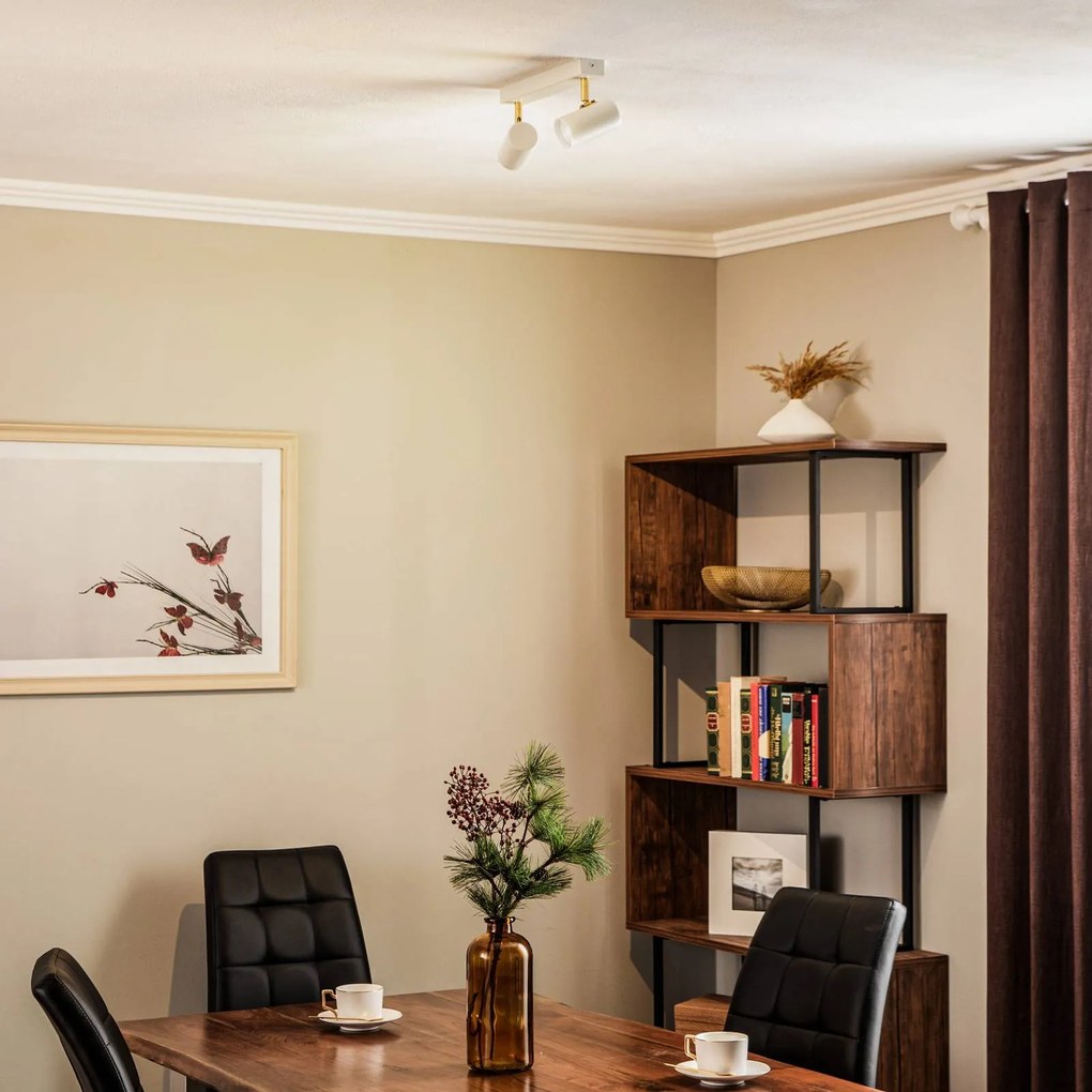 Argon Faretto da soffitto Lund in bianco, 2 luci