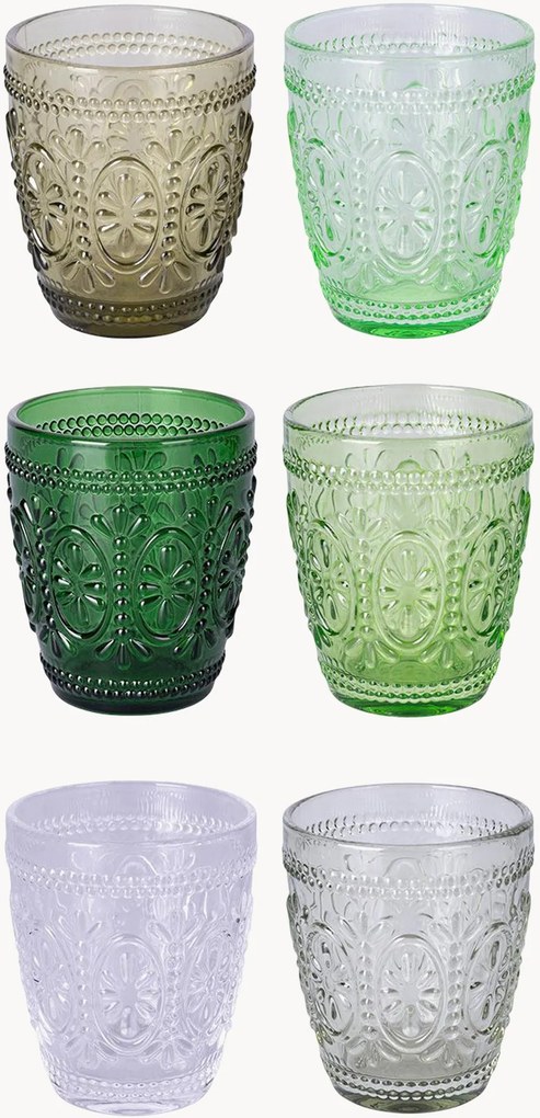 Set di 6 bicchieri verdi Imperial