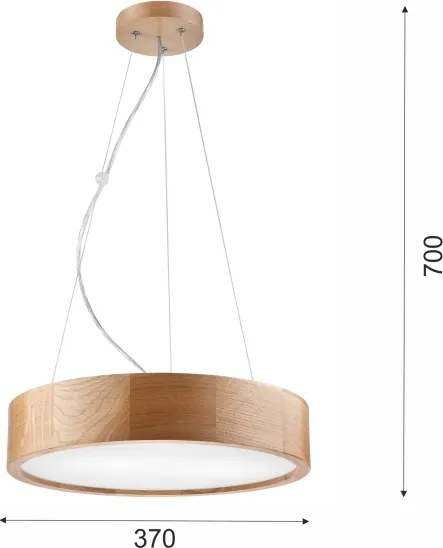 Brilagi - Lampadario LED RGBW dimmerabile CARVALHO 2xE27/9W/230V Wi‑Fi rovere Ø 37 cm