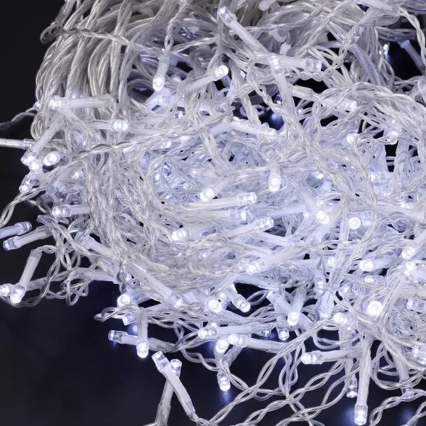 Brilagi - Catena luminosa LED per esterni 400 LED/8 funzioni 23 m IP44 bianco freddo