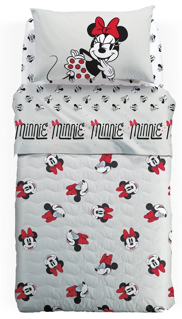 Copriletto Primaverile   Minnie Retro   in Cotone Cartoons