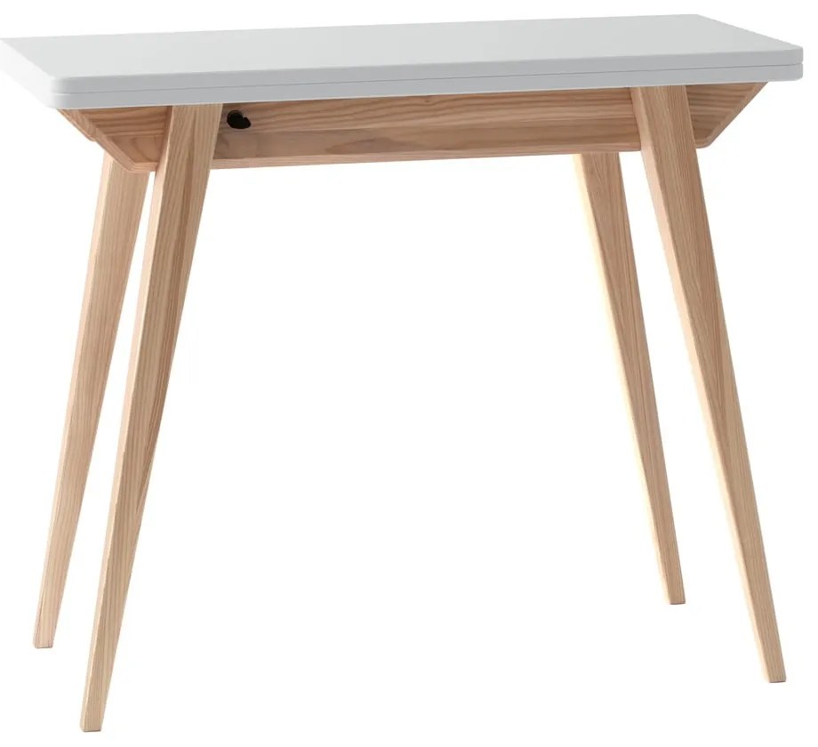 Tavolo da pranzo con piano bianco allungabile con estensione 90x45 cm Envelope – Ragaba