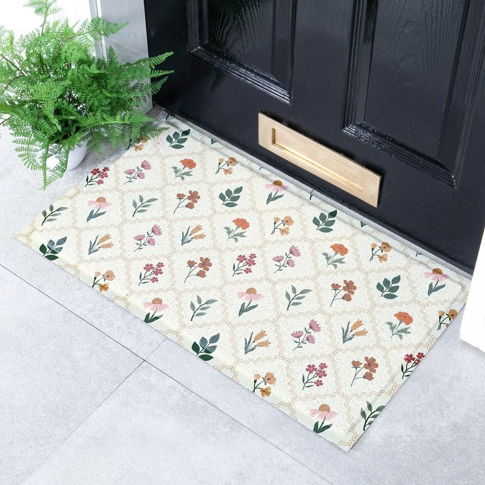 Zerbino in PVC 40x70 cm Vintage Floral Stamp – Artsy Doormats