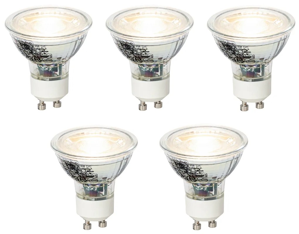 Set di 5 lampadine LED dimmerabili GU10 4W 310lm 3000K