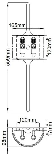 Elstead KL-MONA-S-PC - Applique a LED da bagno MONA 2xG9/3,5W/230V IP44