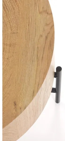 Tavolino BROOKLYN 45x45 cm nero/beige