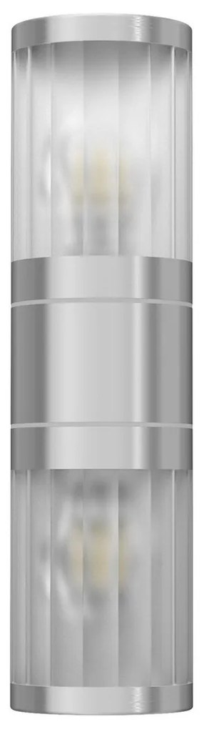 Applique E27 Cilindrica Bidirezionale IP54 da Esterno - Inox