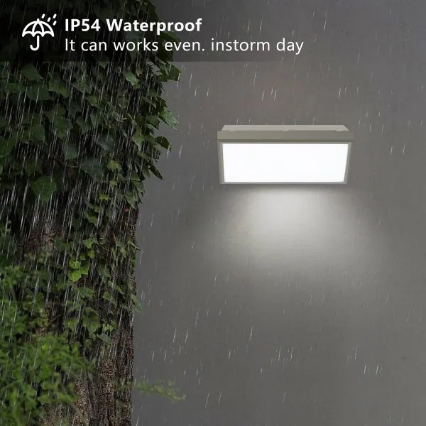 Brilagi-Applique da esterno con sensore TRIANGLE LED/20W/230V grigio IP65