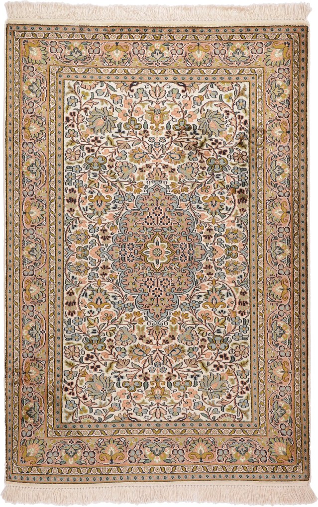 Cashmere Silk Tappeto orientale 120x80 (Indian) Annodato A Mano