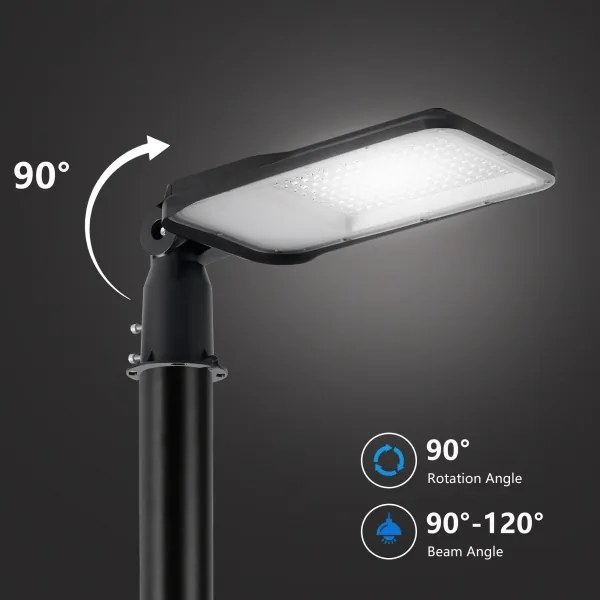 Brilagi-LED Lampione da esterno con palo e kl. 3 m URBANLIGHT LED/100W/230V nero IP65