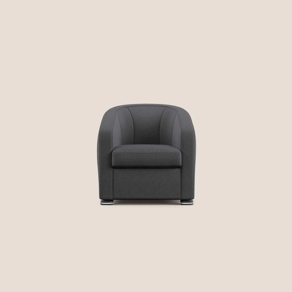 Cloe Poltroncina in tessuto smacchiabile con acqua QuickClean T08 antracite