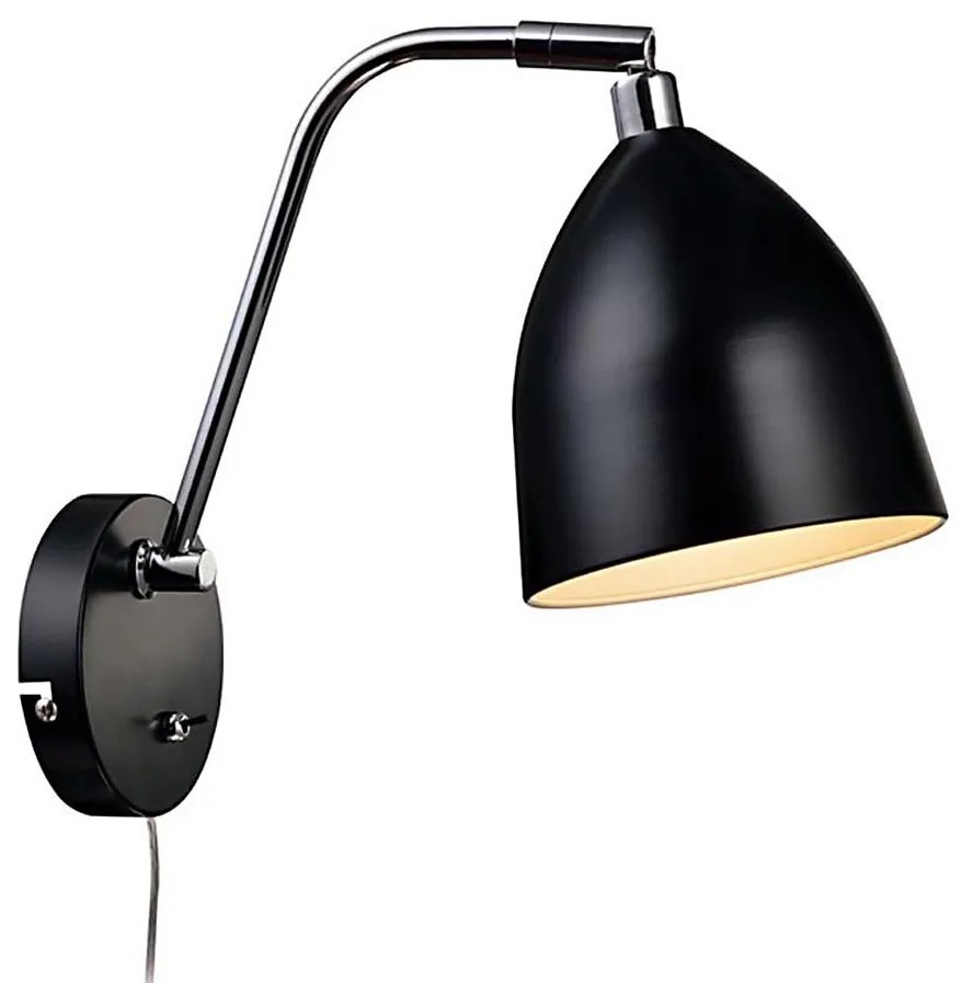 Markslöjd 105027 - Applique HAMINA 1xE27/40W/230V nero