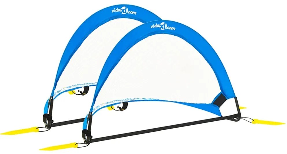 Porte Da Calcio Per Bambini 2 Pz Con Custodia 75,5x46x48 Cm /