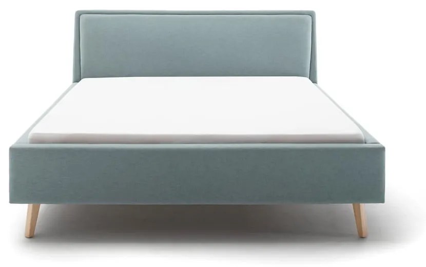 Letto matrimoniale imbottito blu/grigio rete non inclusa 160x200 cm Frieda – Meise Möbel