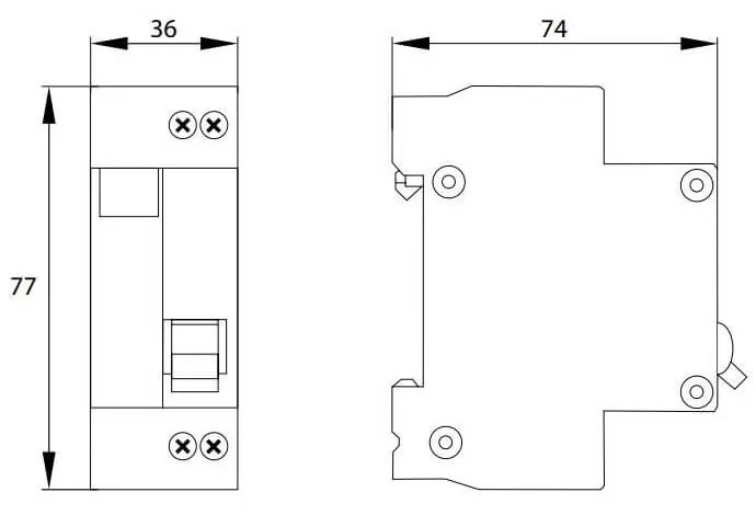 Interruttore Magnetotermico B Differenziale 2P - 16A - 30mA - Tipo AC Intensità di corrente 16 A