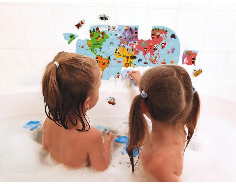 Mappa Del Mondo da Bagno - 28 pezzi