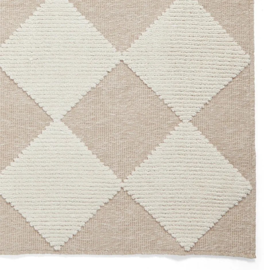 Tappeto bianco e beige lavabile 160x230 cm Lyna Beige&amp;White – Think Rugs