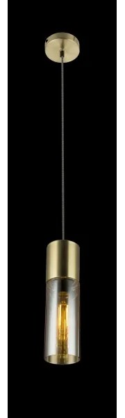 GLOBO 21000HM - Lampadario a sospensione con filo ANNIKA 1xE27/25W/230V diametro 10,5 cm ottone