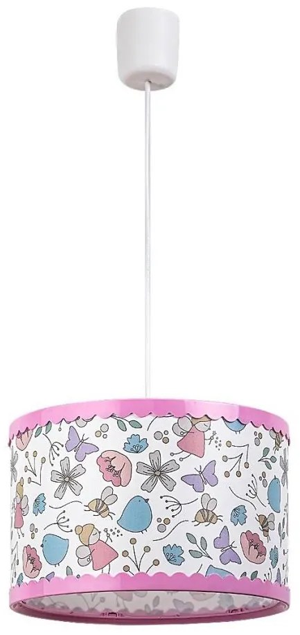 Rabalux - Lampadario a sospensione per bambini 1xE27/40W/230V rosa