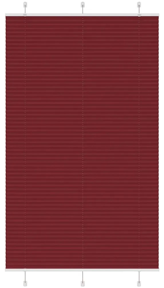 Tenda Plissettata Rosso Bordeaux 120x200 Cm Larghezza Tessuto /