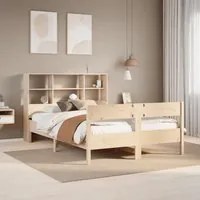 Letto Libreria senza Materasso 120x200cm Legno Massello di Pino 3322990