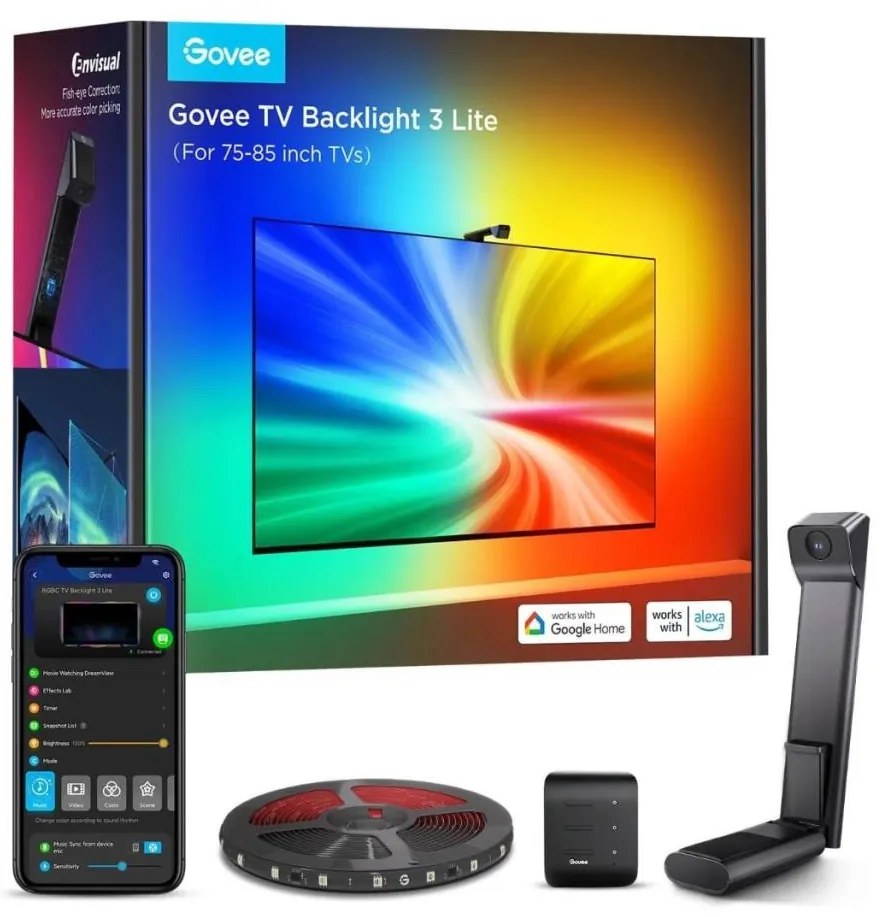 Govee - TV Backlight 3 Lite TV 75-85” SMART LED retroilluminazione RGBICW Wi-Fi IP67