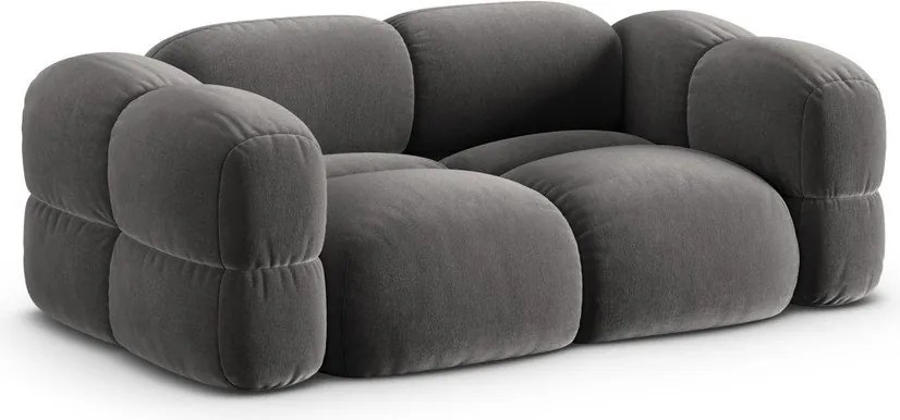 Divano grigio con rivestimento in velluto 210 cm Loretto – Cosmopolitan Design