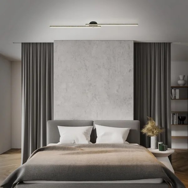 Briloner 3717-025 - Lampadario a plafone LED REY 2xLED/12W/230V nero