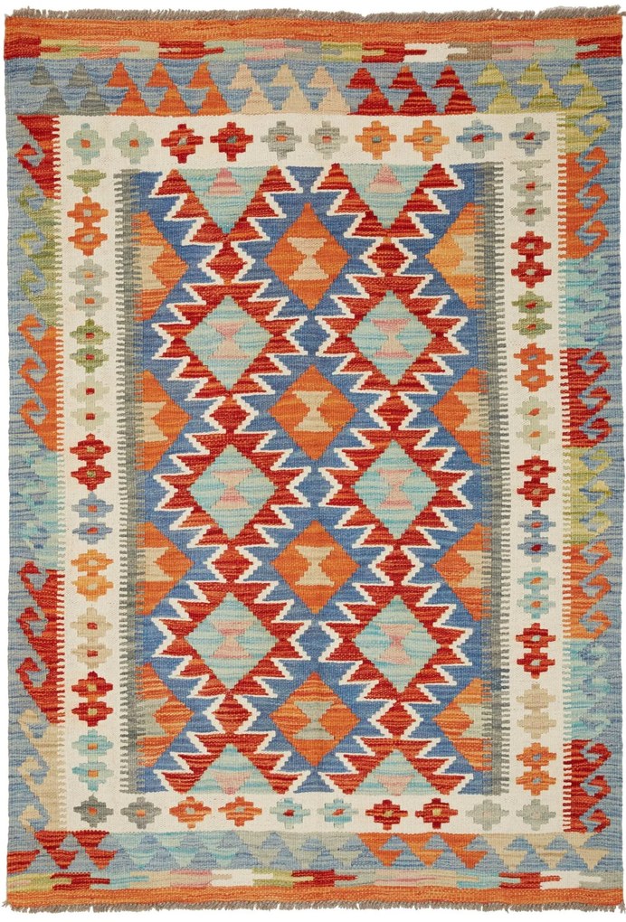 Kilim Tappeto 140x100 (Pakistan) Tessuto A Mano