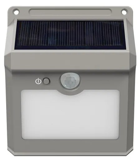 Applique Solare Rettangolare da parete, IP65 con Sensore di Movimento Colore Bianco Caldo 3.000K