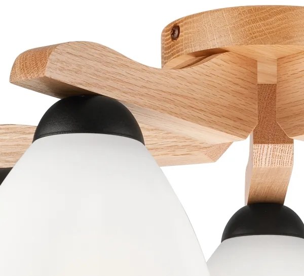 Lampadario a plafone ADRIANO 5xE27/60W/230V quercia