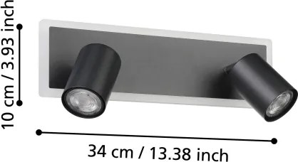 Eglo 901635 - Faretto LED RIMBOCCHI LED/12W/230V nero