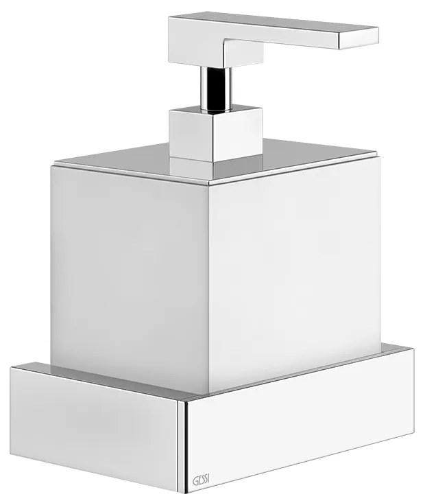 Dispenser portasapone a parete bianco cromo Inverso 20813 Gessi