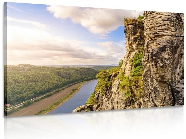 Quadro su tela – Vista sul fiume e foresta