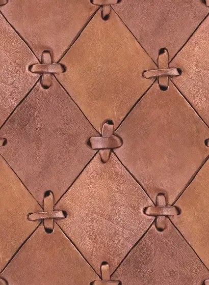 Rebel Walls Carta da parati panoramica Leather Rhombs - Buff