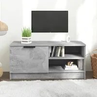 Mobile Porta TV Grigio Cemento 80x35x36,5 cm Legno Multistrato 811474